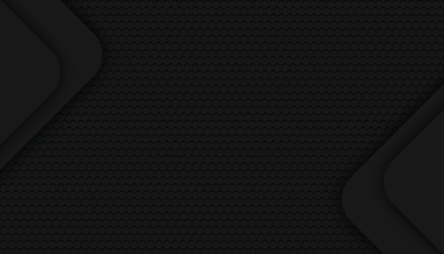 black hexagon material modern background vector