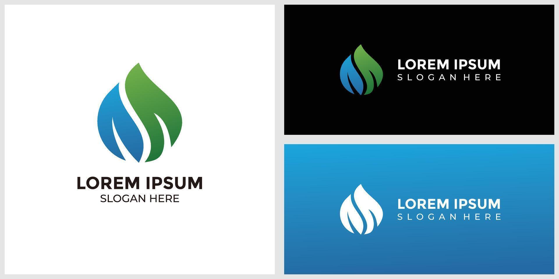 Modern gradient industrial biogas logo vector