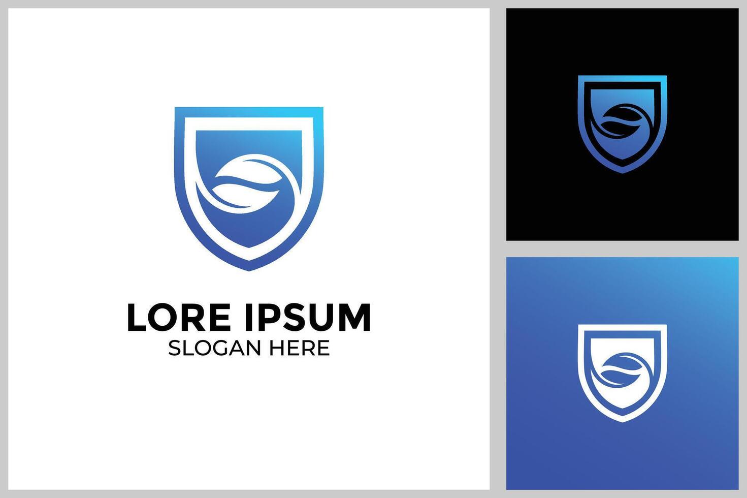 Blue shield in abstract style vector