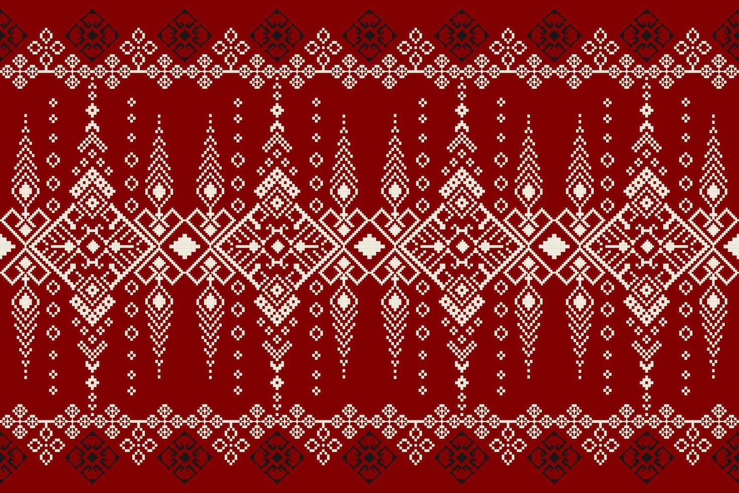 Pixel pattern ethnic oriental traditional. design fabric pattern textile African Indonesian Indian seamless Aztec style abstract illustration for print clothing vector