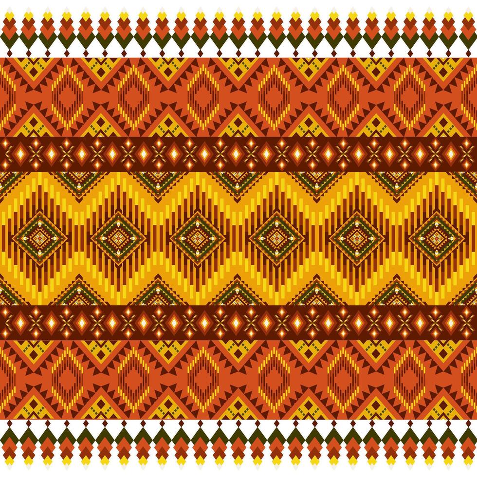 Pixel pattern ethnic oriental traditional. design fabric pattern textile African Indonesian Indian seamless Aztec style abstract illustration for print clothing vector