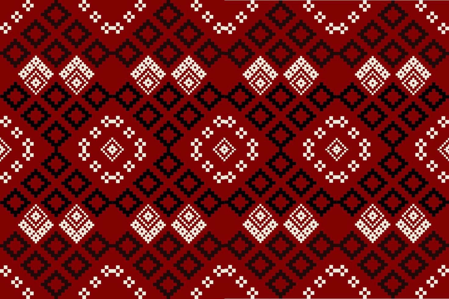 Pixel pattern ethnic oriental traditional. design fabric pattern textile African Indonesian Indian seamless Aztec style abstract illustration for print clothing vector