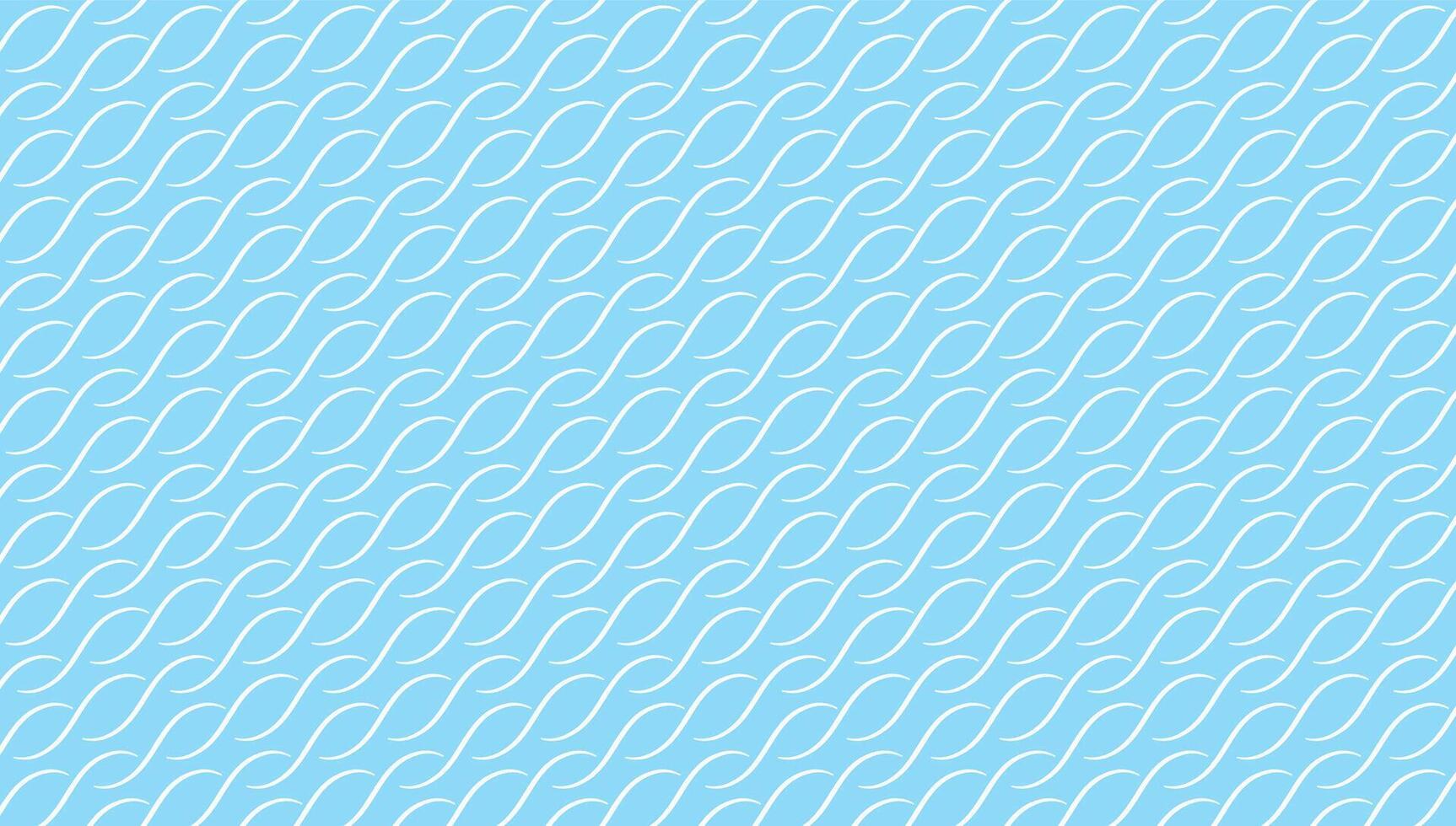Diagonal blue curved wavy lines seamless pattern background. vector
