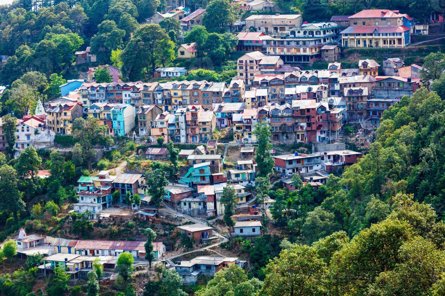 Hill station Dalhousi town. Himachal Pradesh, India photo