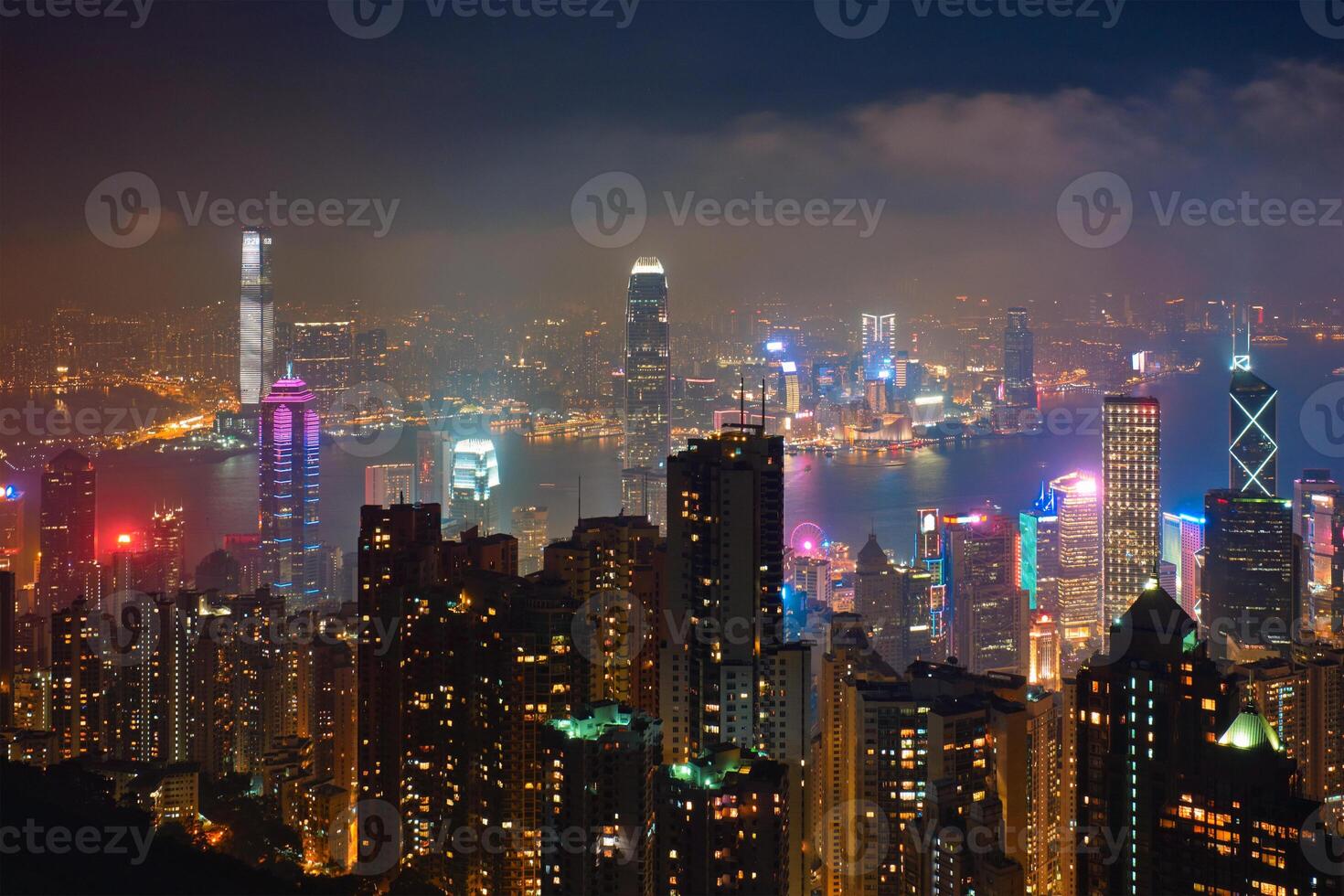 Hong Kong skyscrapers skyline cityscape view photo
