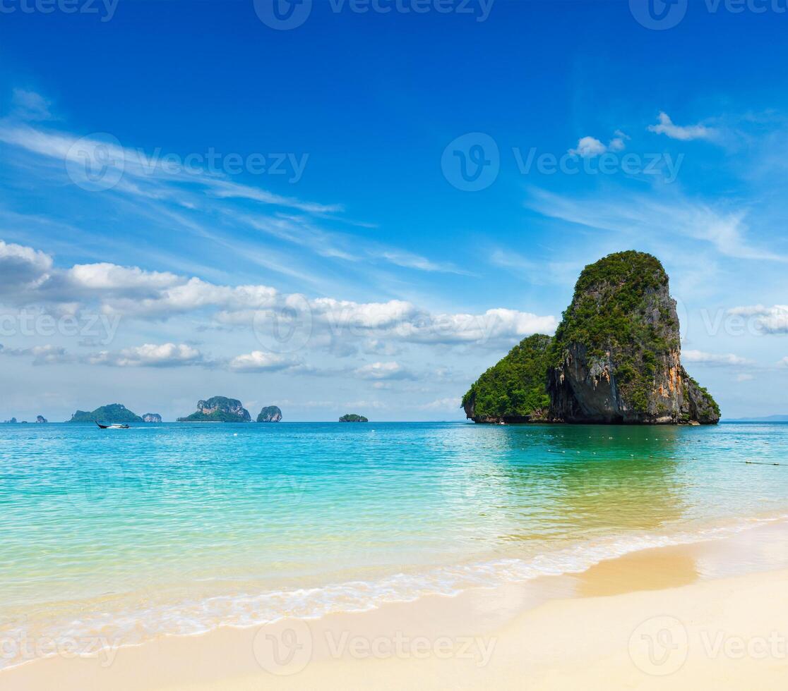 Pranang beach. Krabi, Thailand photo