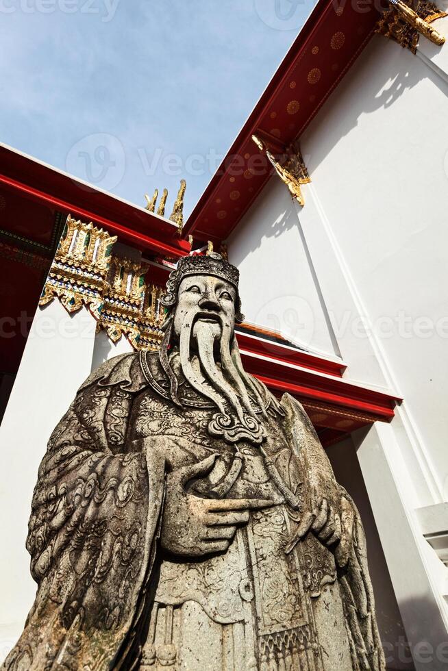 Wat Pho stone guardian, Thailand photo