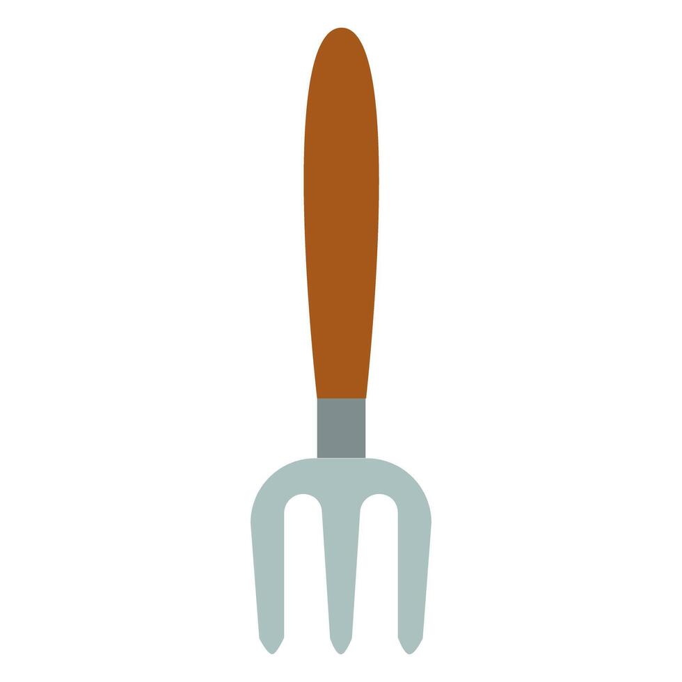 Illustration of manual landing fork, garden tools vector