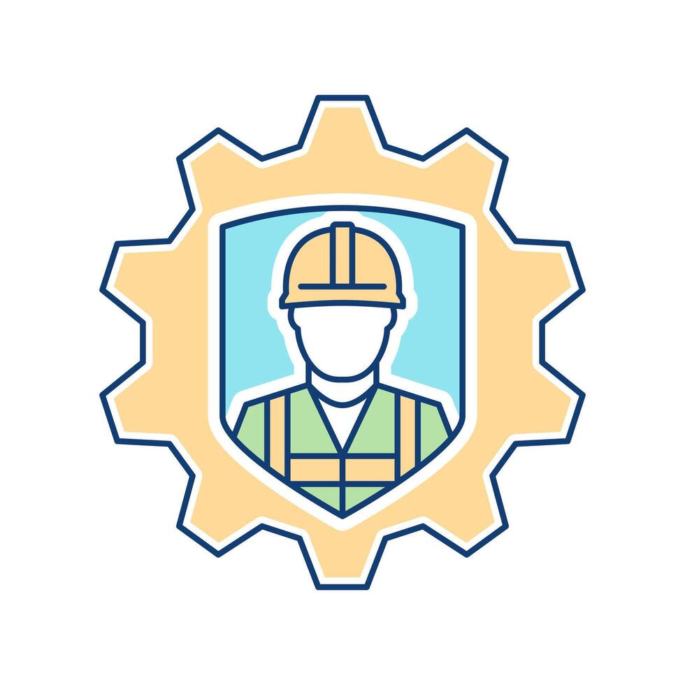 Worker Security Welfare Icon vector