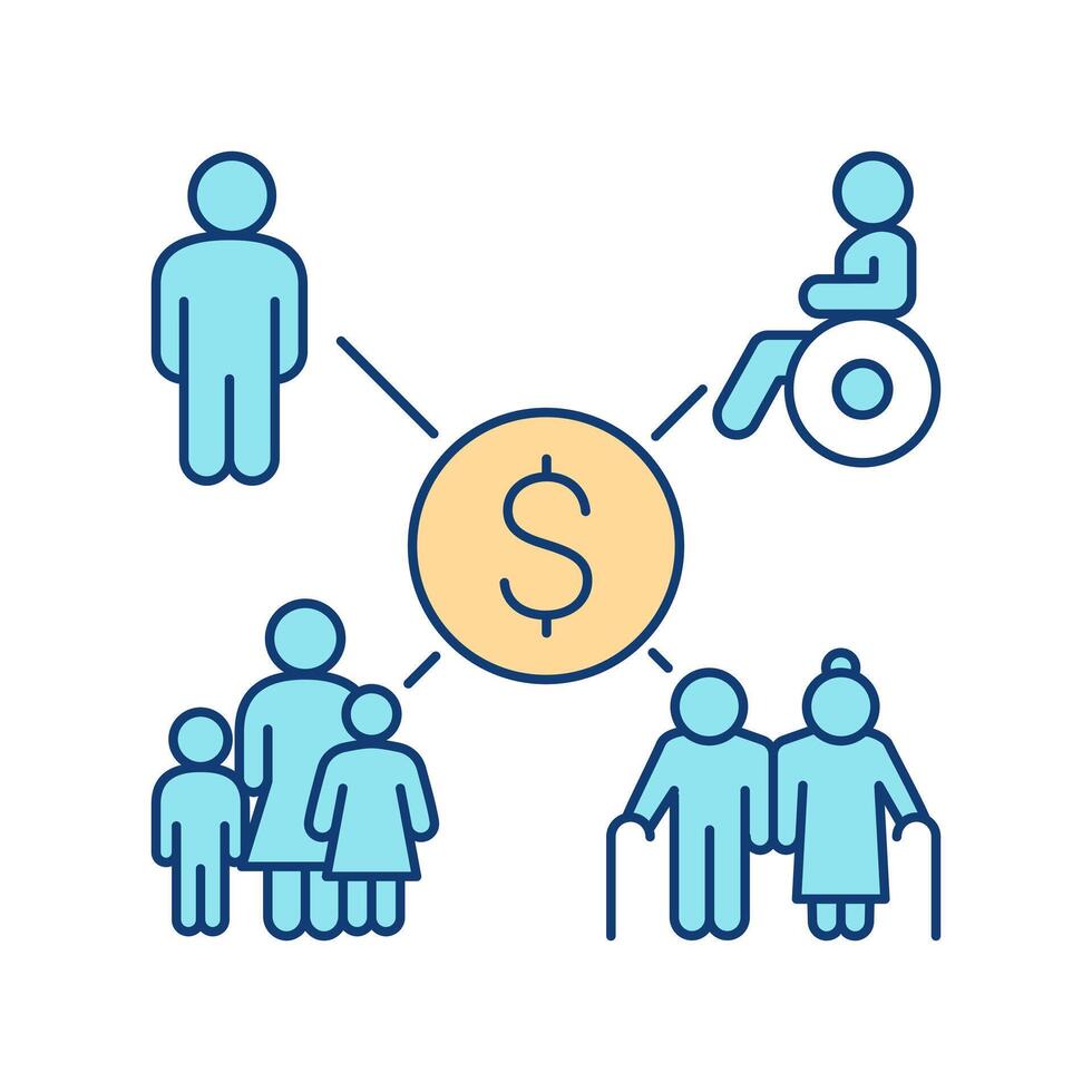 Programs Welfare Icon vector