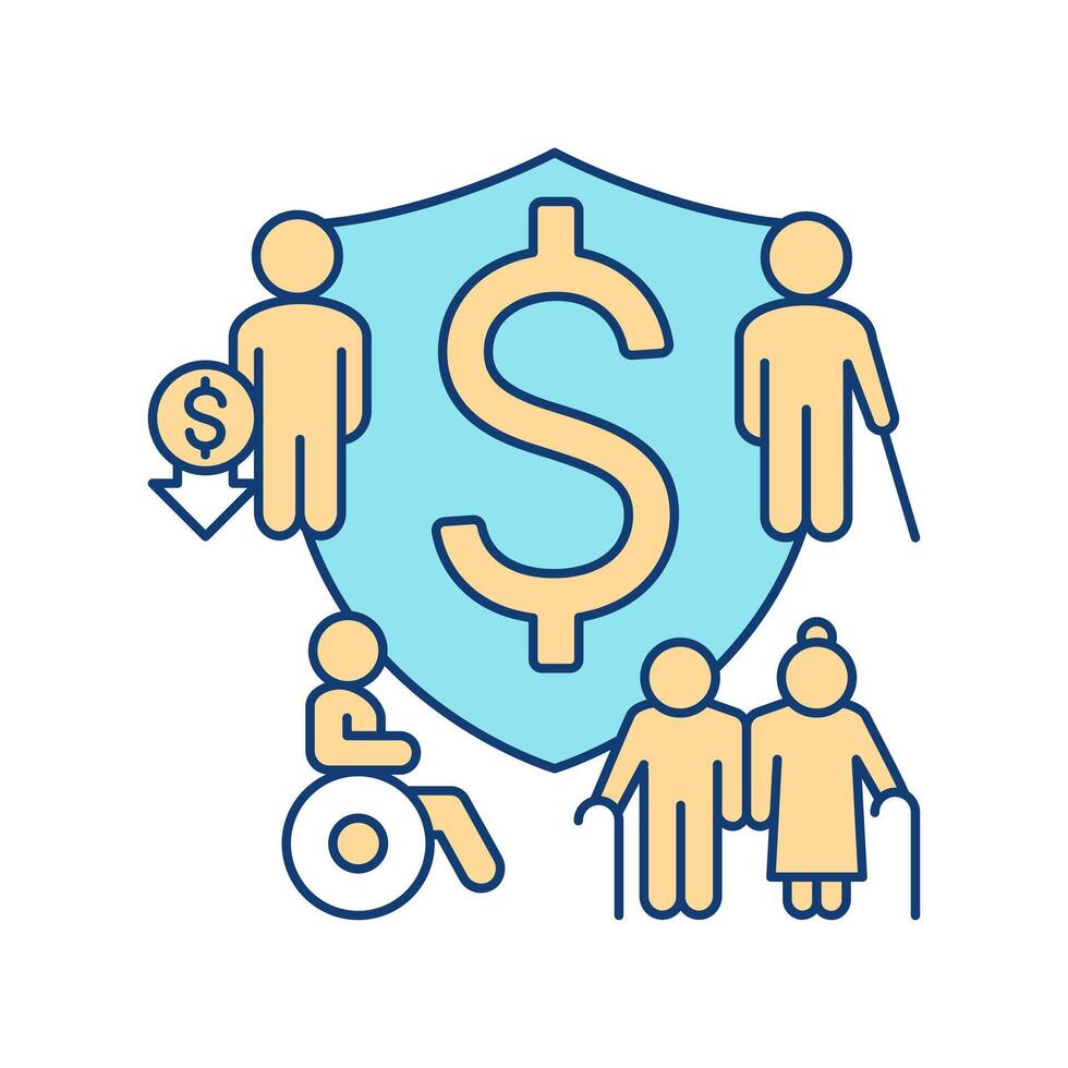 Supplemental Security Income Welfare Icon vector
