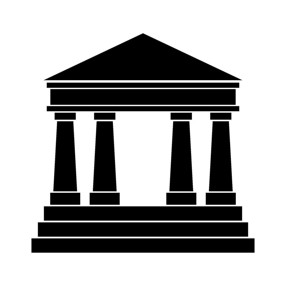 Court building illustrated on white background vector
