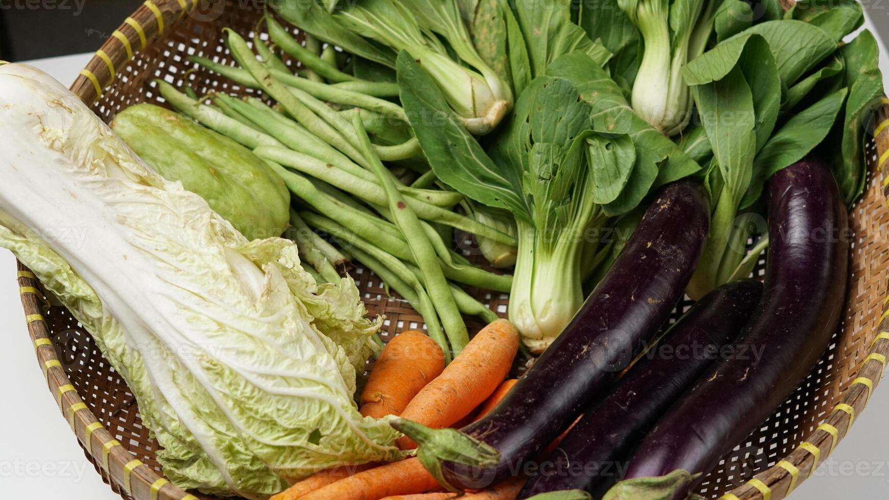 Assortment of fresh vegetables photo