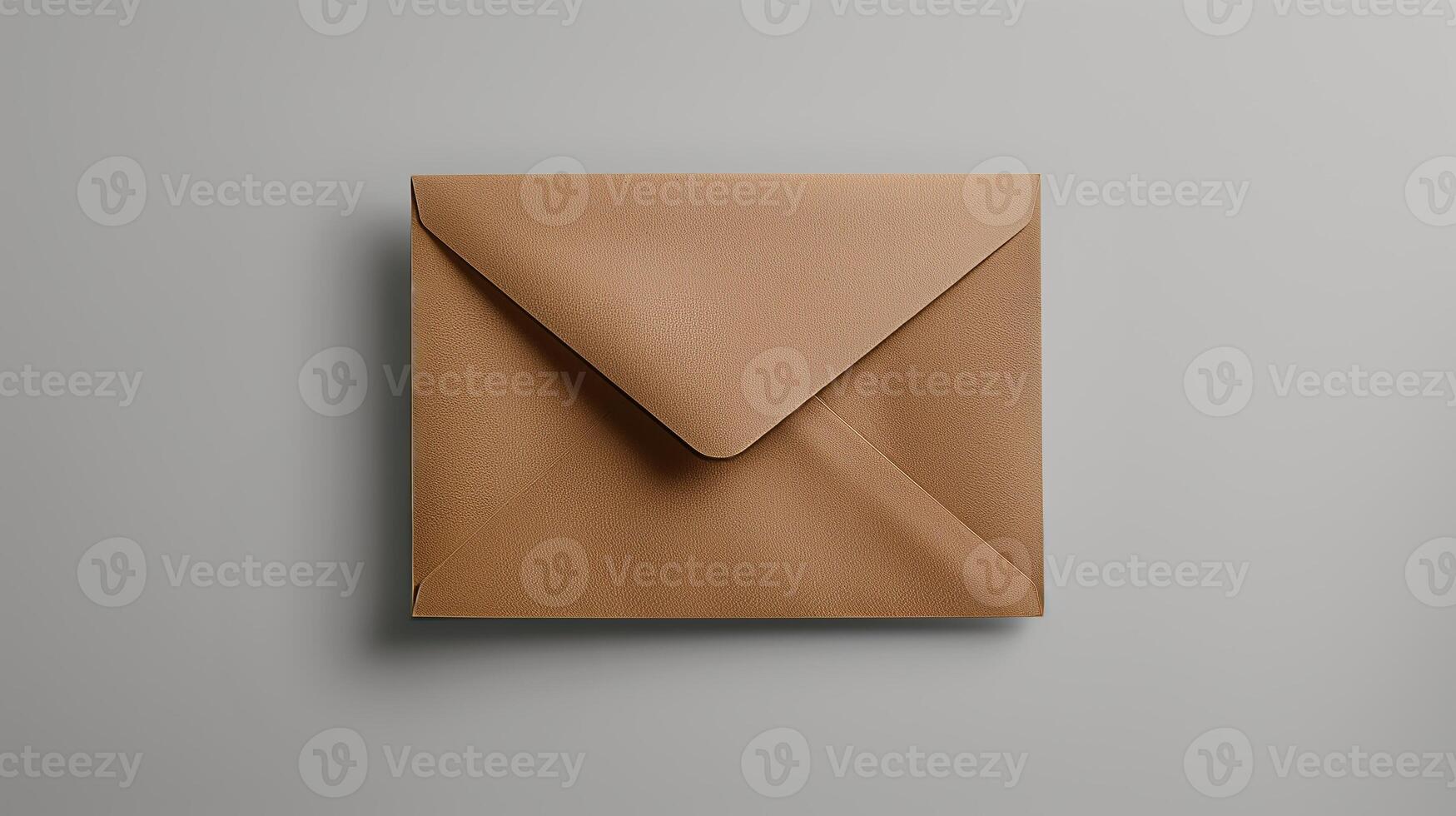A mockup of an envelope on a neutral background with elegant shadows. photo