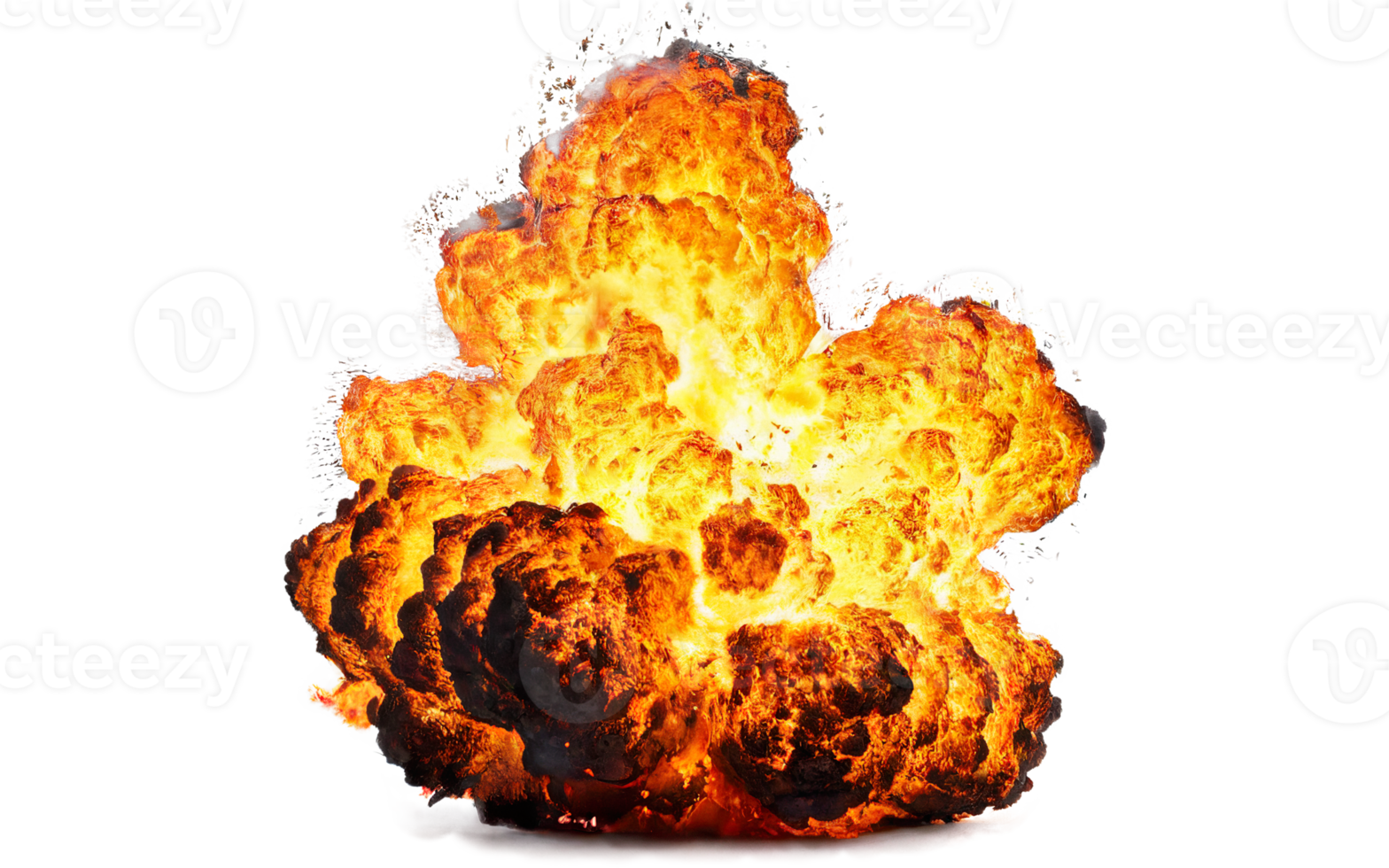 fiery explosions, transparent background png
