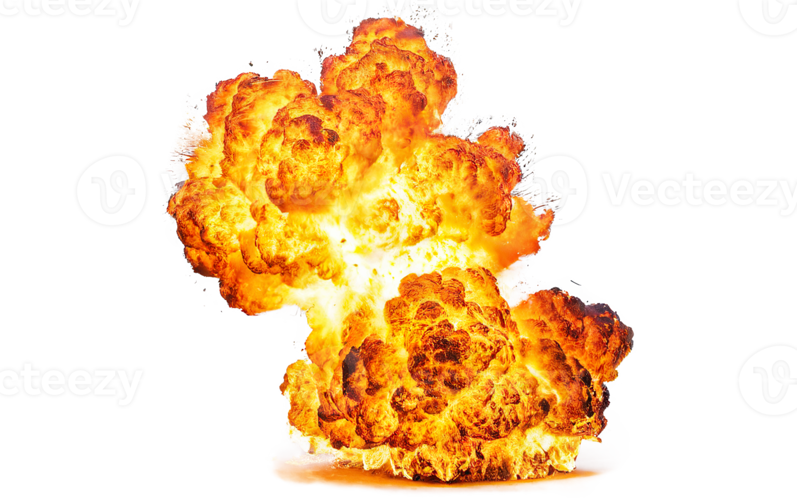 fiery explosions, transparent background png