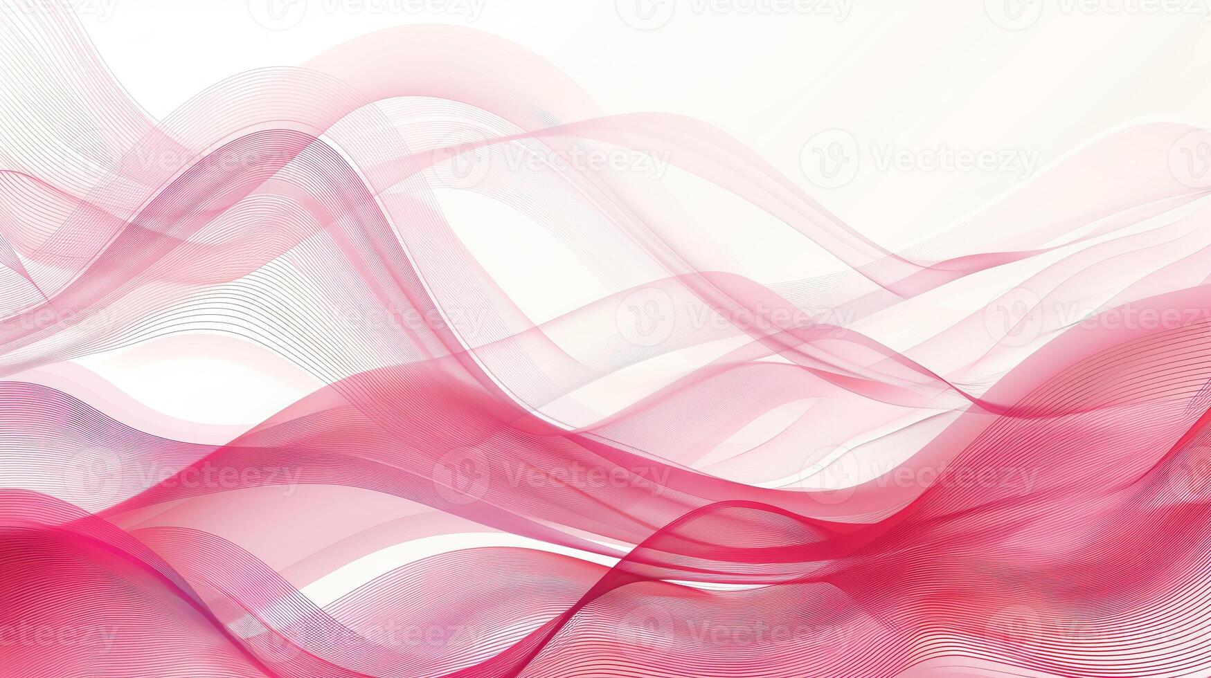 A pink gradient wavy lines pattern, graphic on white background, pink and red color scheme. photo