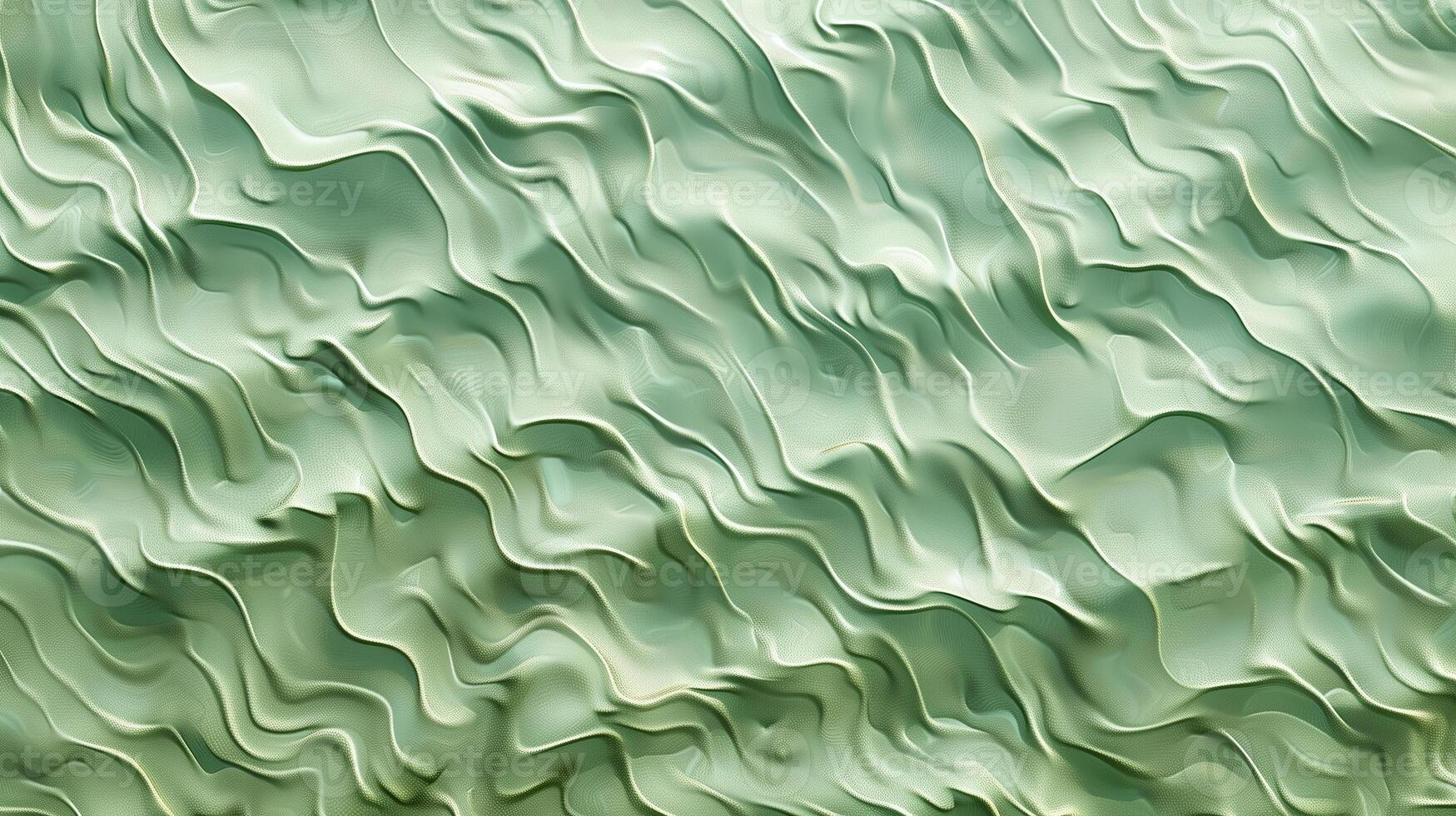 A texture of ripples on sand, with small waves on the surface, light green tint. photo