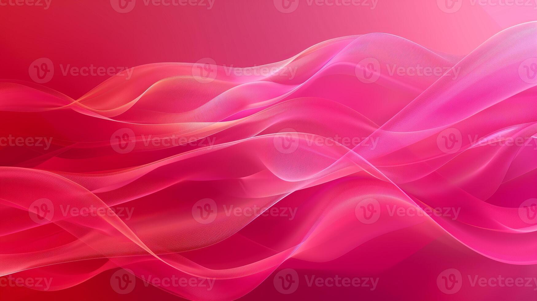 Red and pink background with three-dimensional smooth red waves. photo