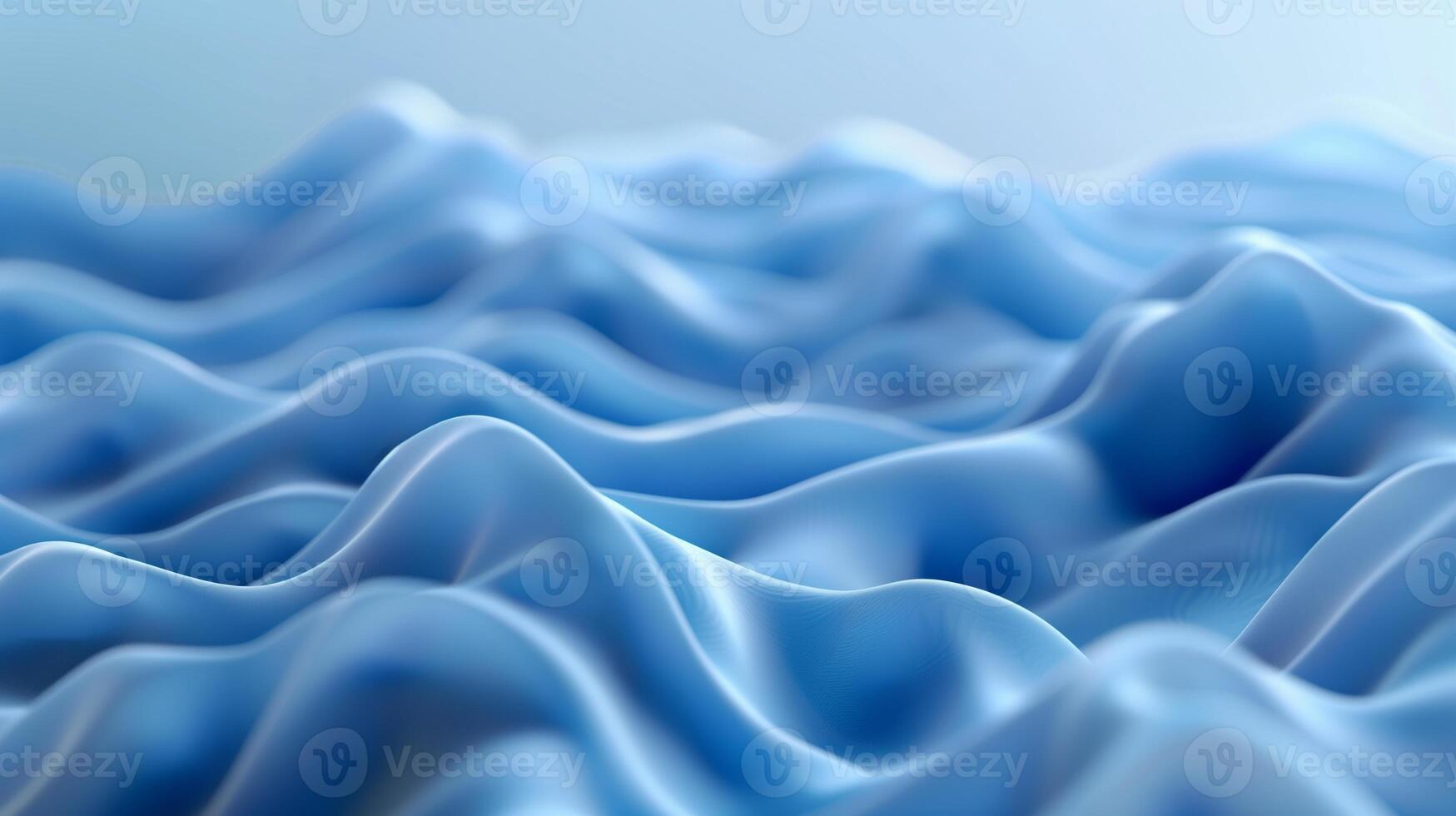 An abstract blue background with blurred waves and soft light. An abstract fluid shapes and elegant curves, modern minimalist design. photo
