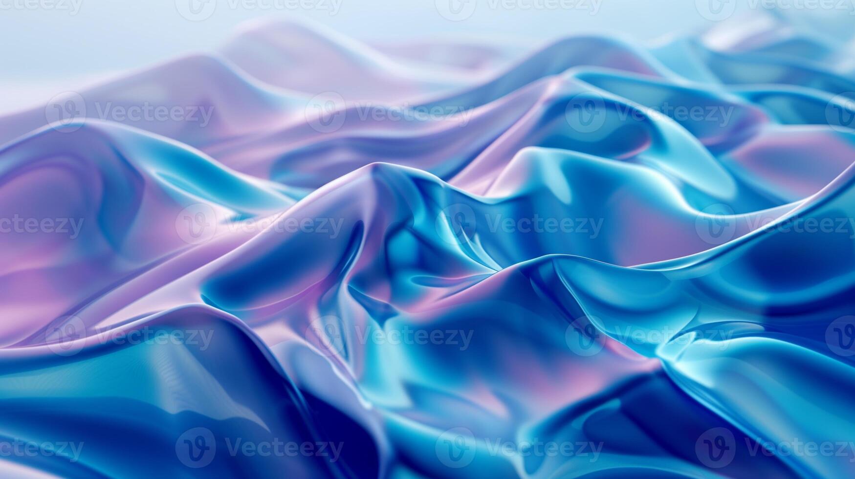 An abstract blue background with blurred waves and soft light. An abstract fluid shapes and elegant curves, modern minimalist design. photo