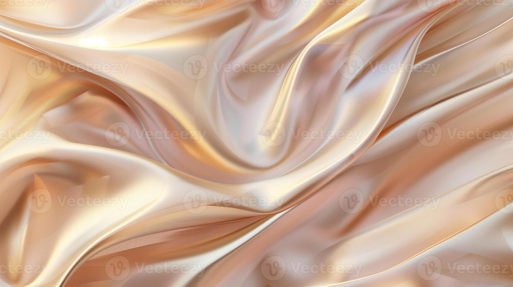 An abstract biege curved silk texture. Wavy fluid modern deluxe background. photo