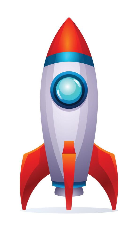 Rocket illustration isolated on white background vector