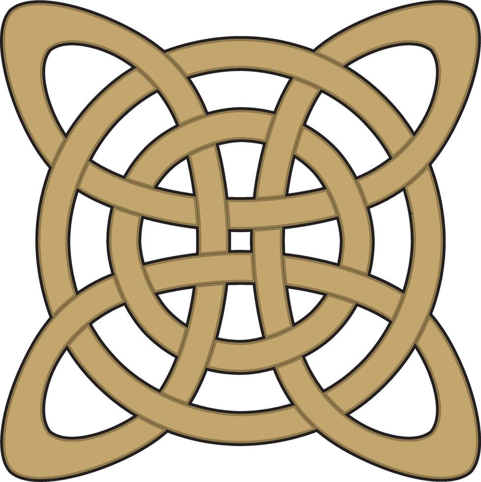 gold celtic knot. Ornament of ancient European peoples. The sign and symbol of the Irish, Scots, Britons, Franks vector