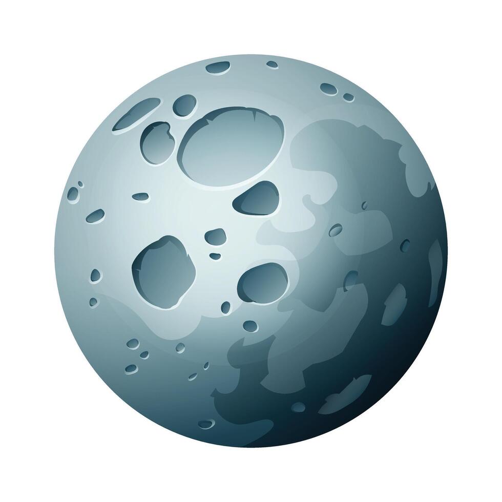 Moon cartoon illustration isolated on white background vector