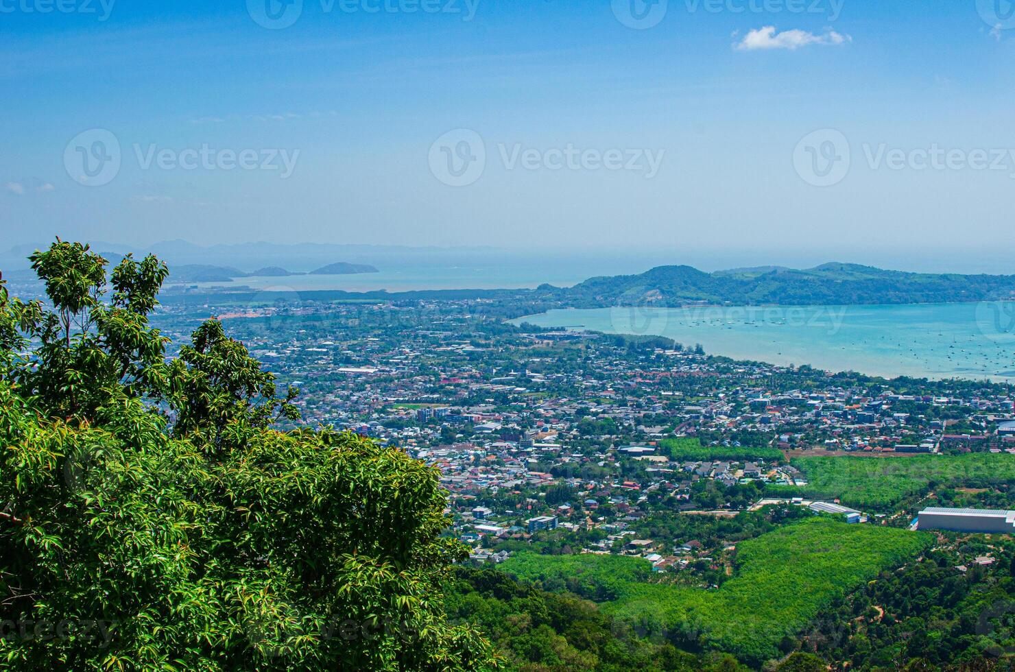 Phuket Sea view from Big Buddha famous tourist attraction nice sea view from top around Phuket. photo