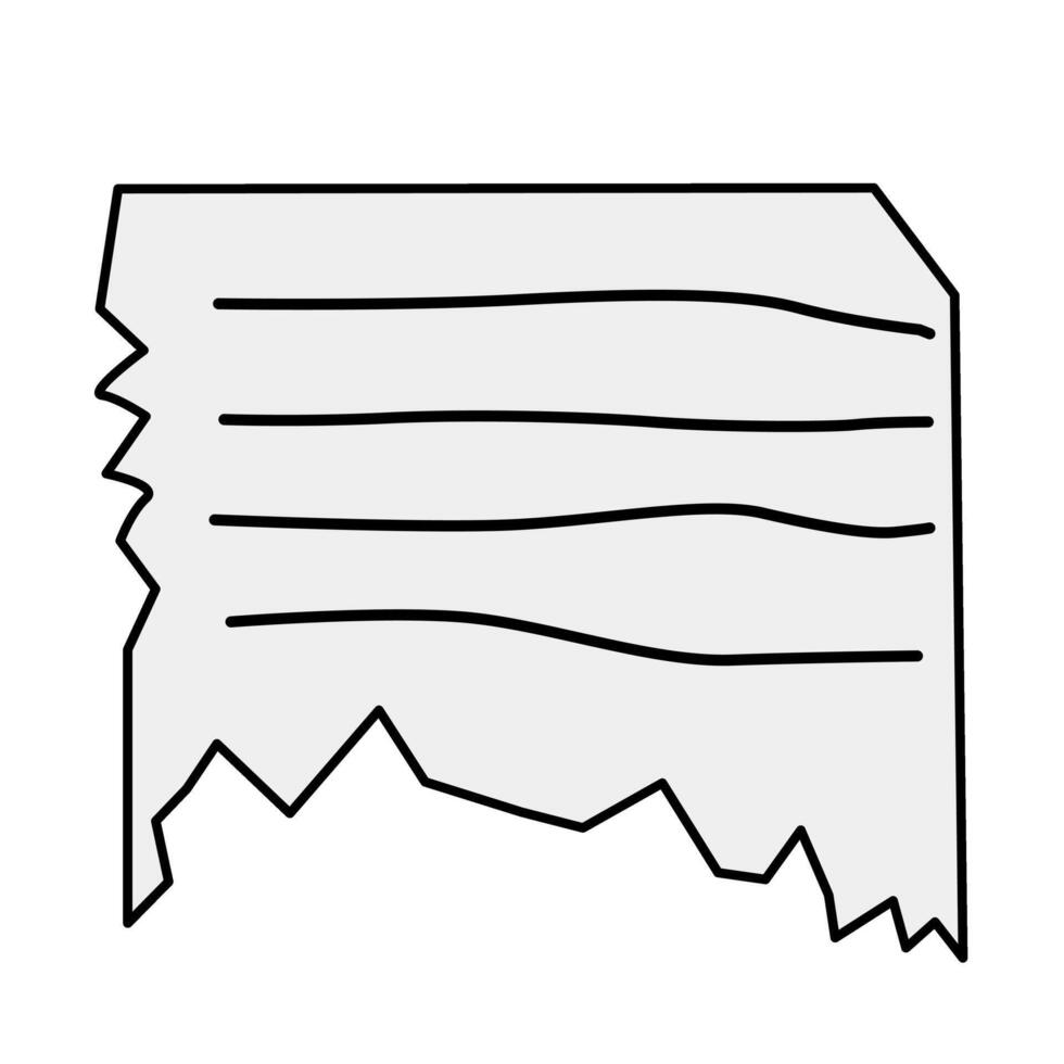 Torn paper note of illustration vector