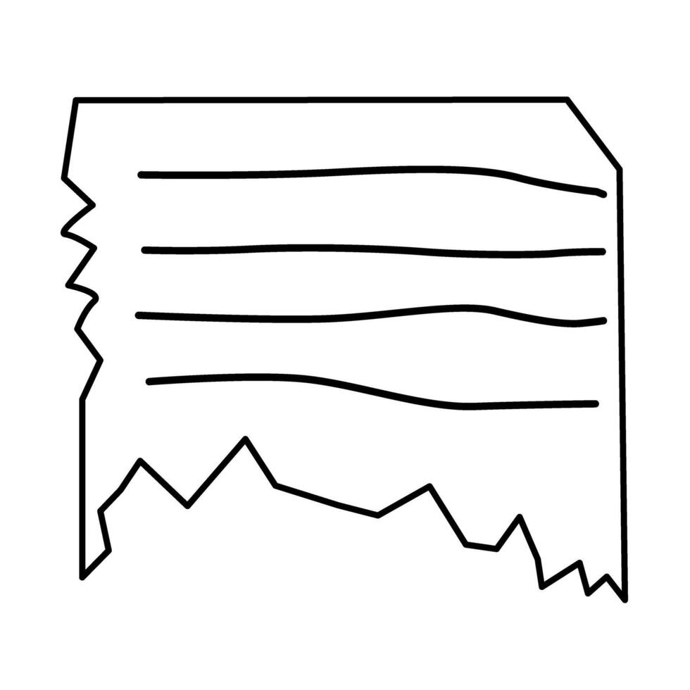 Torn paper note of illustration vector