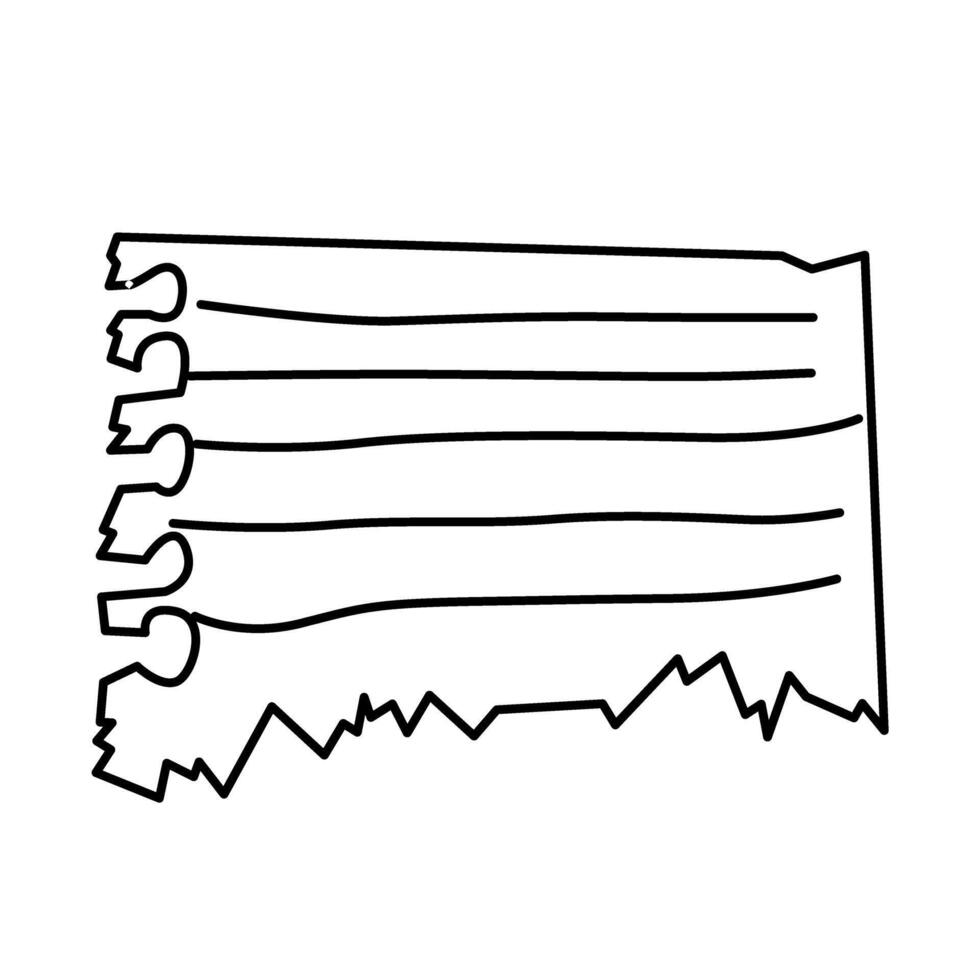 Torn paper note of illustration vector