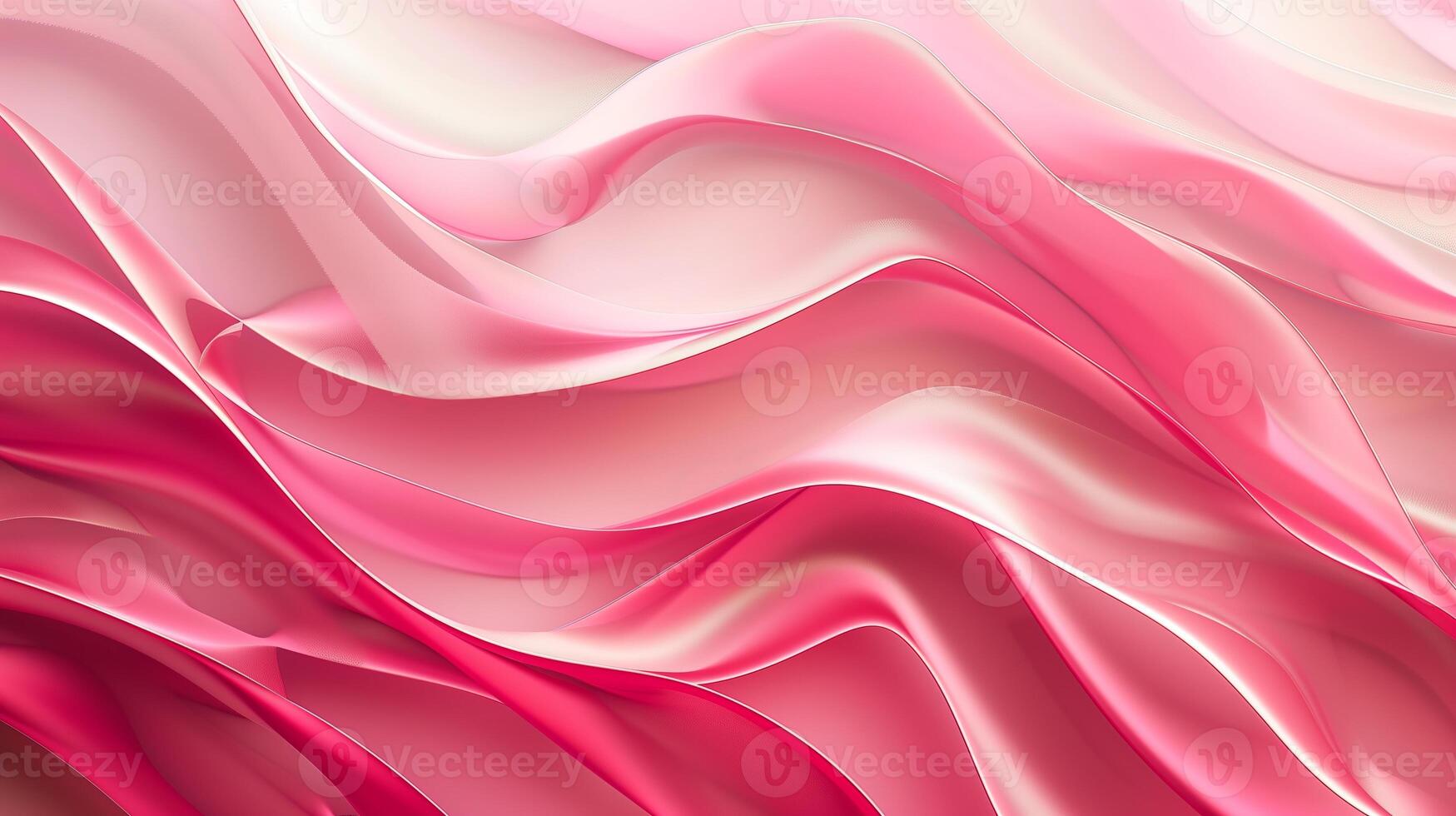 Red and pink background with three-dimensional smooth red waves. photo