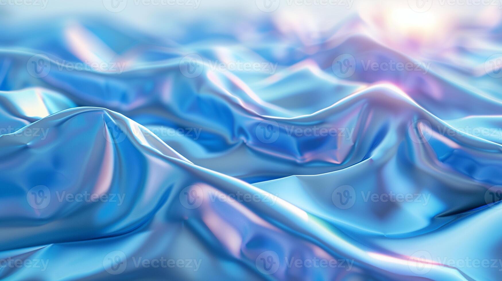 An abstract blue background with blurred waves and soft light. An abstract fluid shapes and elegant curves, modern minimalist design. photo
