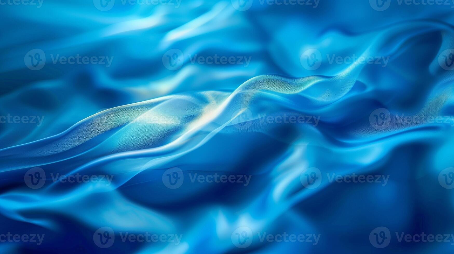 An abstract blue background with blurred waves and soft light. An abstract fluid shapes and elegant curves, modern minimalist design. photo