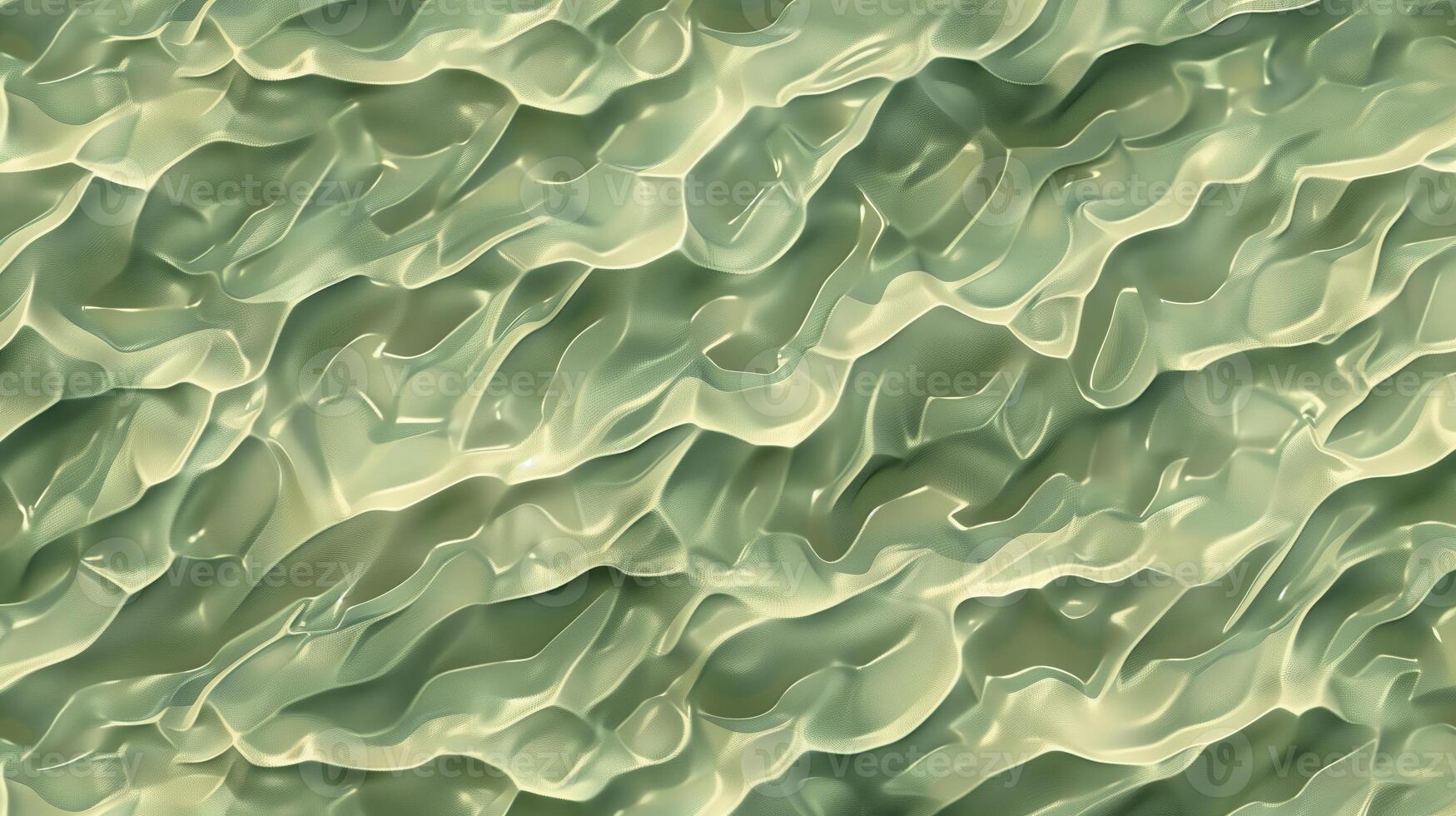 A texture of ripples on sand, with small waves on the surface, light green tint. photo
