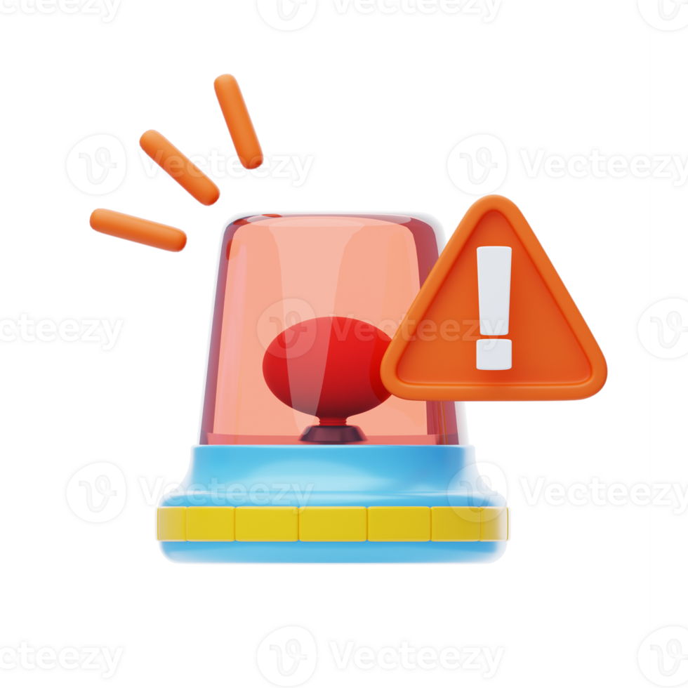 Emergency Siren 3D Icon. Siren 3D Icon png