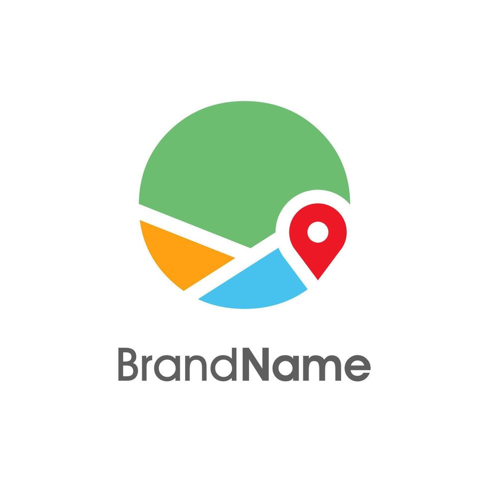 Modern Initial O Maps Location Logo vector