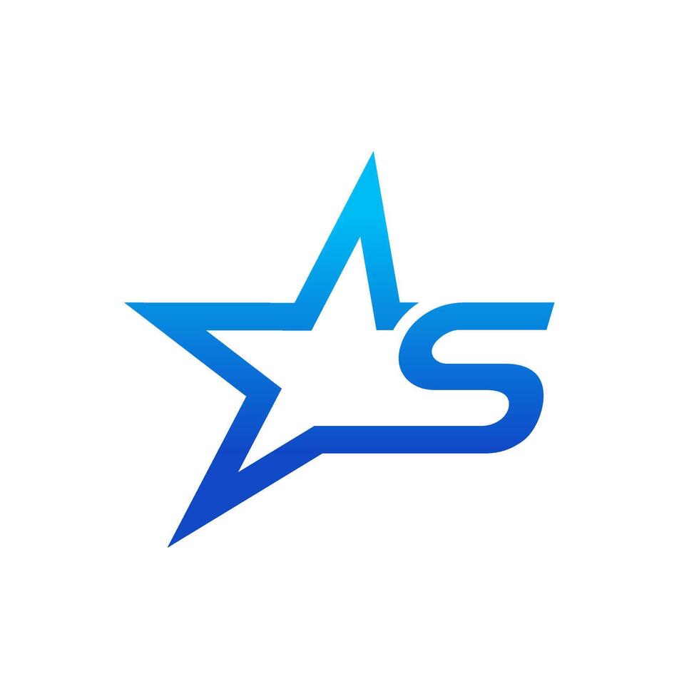 Stylist Initial S Star Logo vector