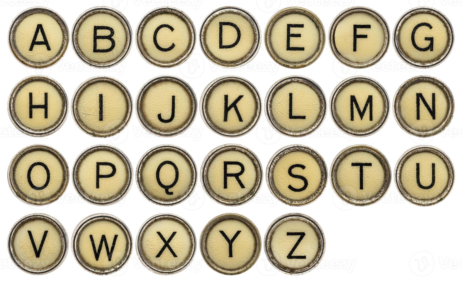 ALphabet in typewriter keys photo