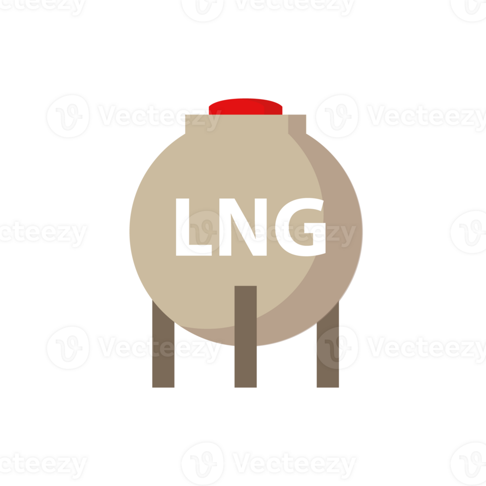 LNG tank icon. Gas holder. Energy industry. png