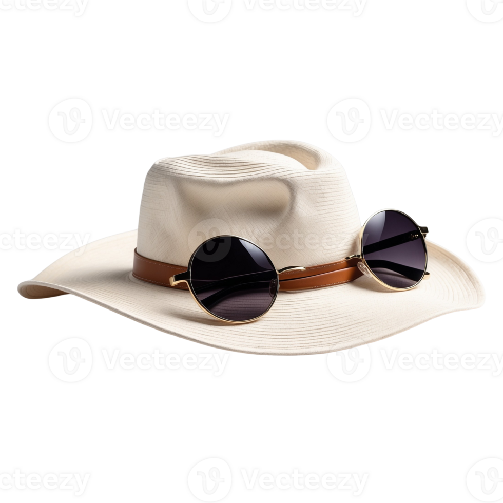 Hat with sunglass transparent Image png