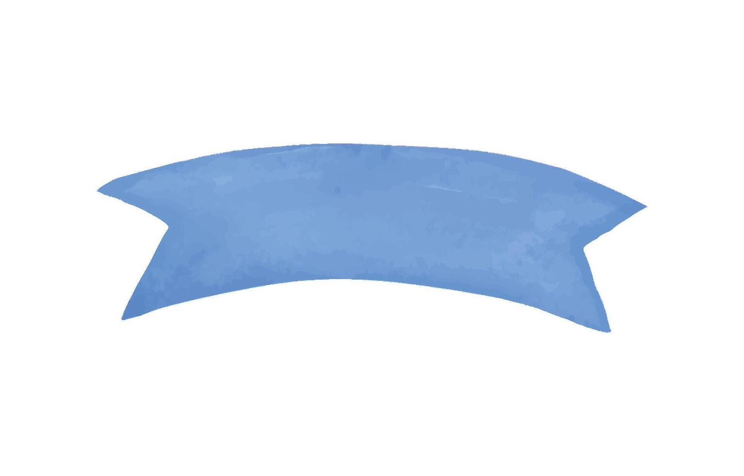 Blue ribbon banner In watercolor vector