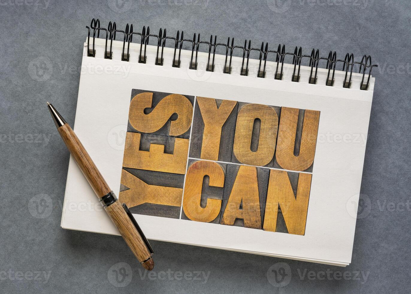 Yes you can - motivational text in a sketchbook photo