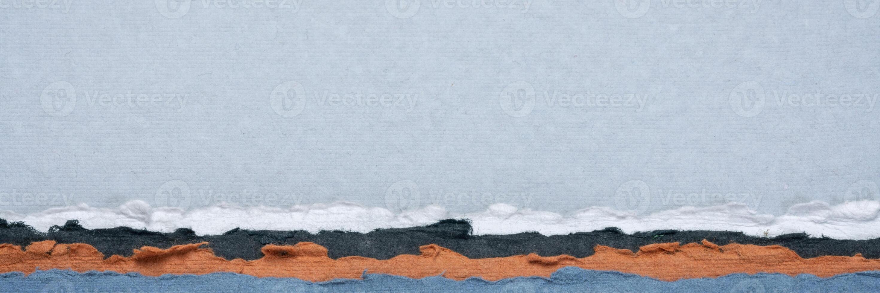 abstract landscape in blue pastel tones photo