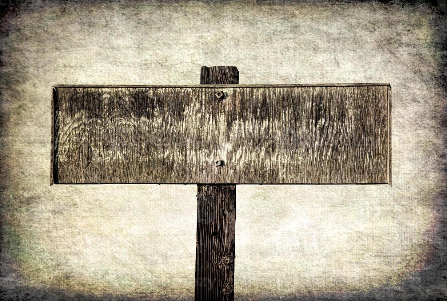 old faded wooden sign photo