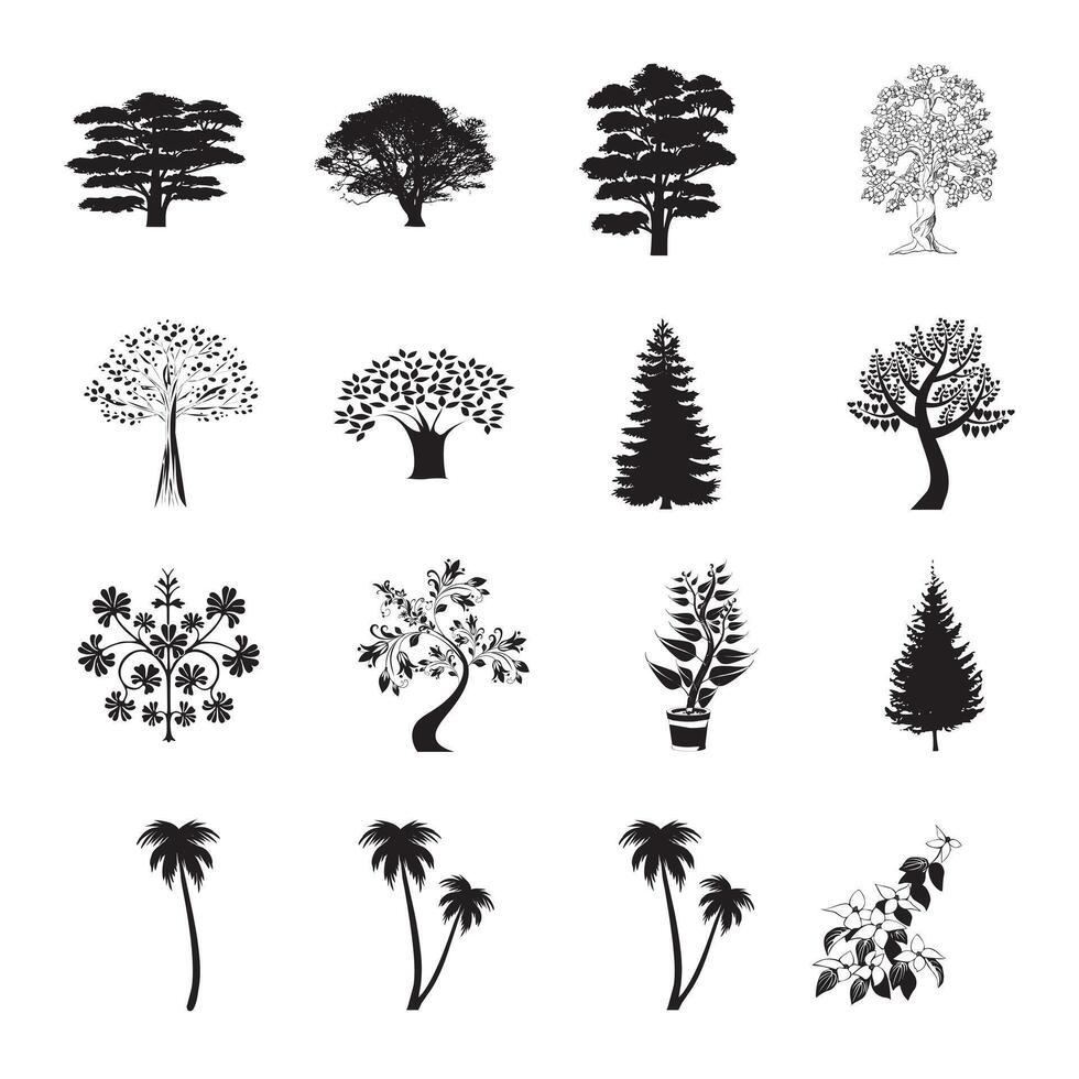 Black and white Tree design vector