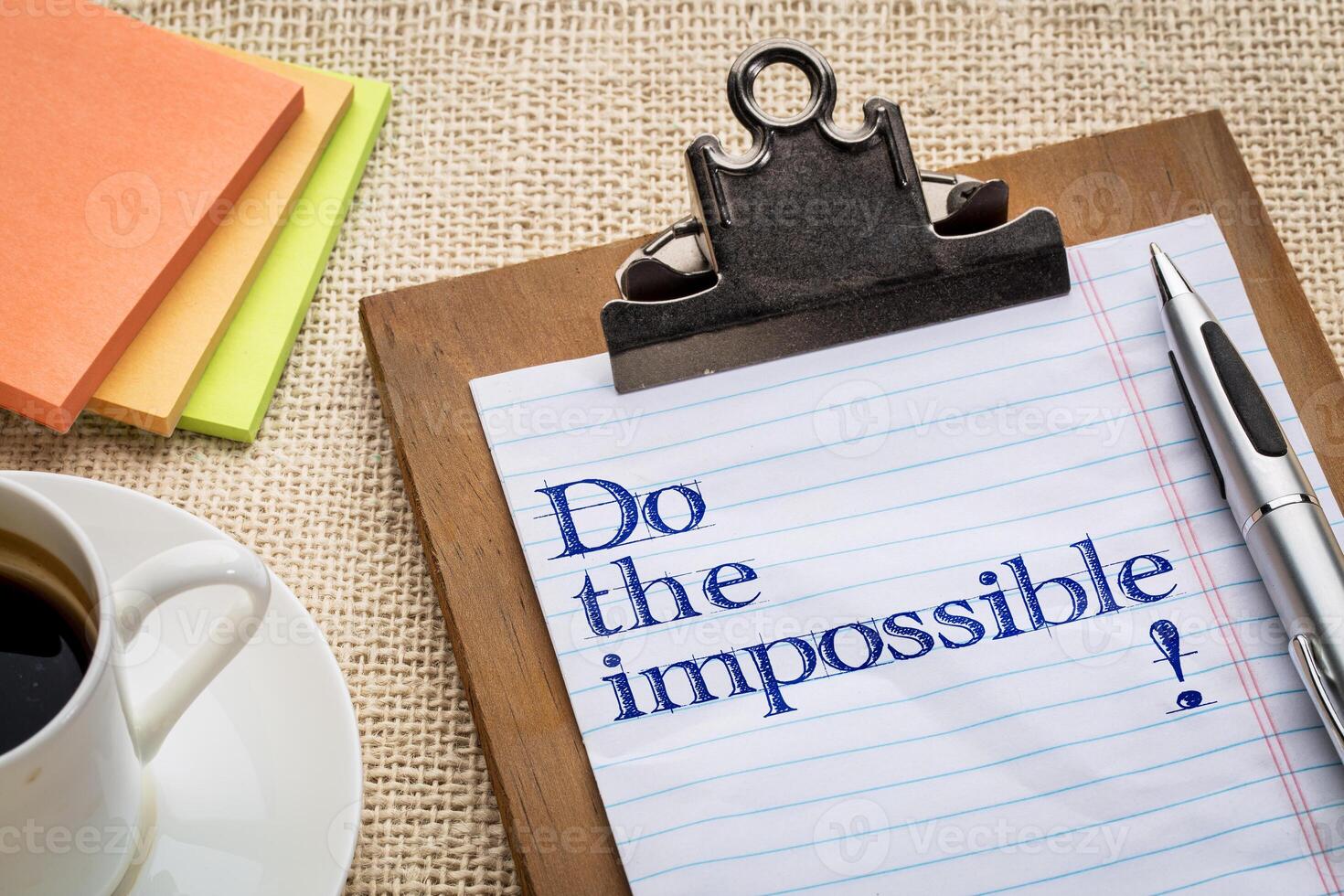 Do the impossible - clipboard photo