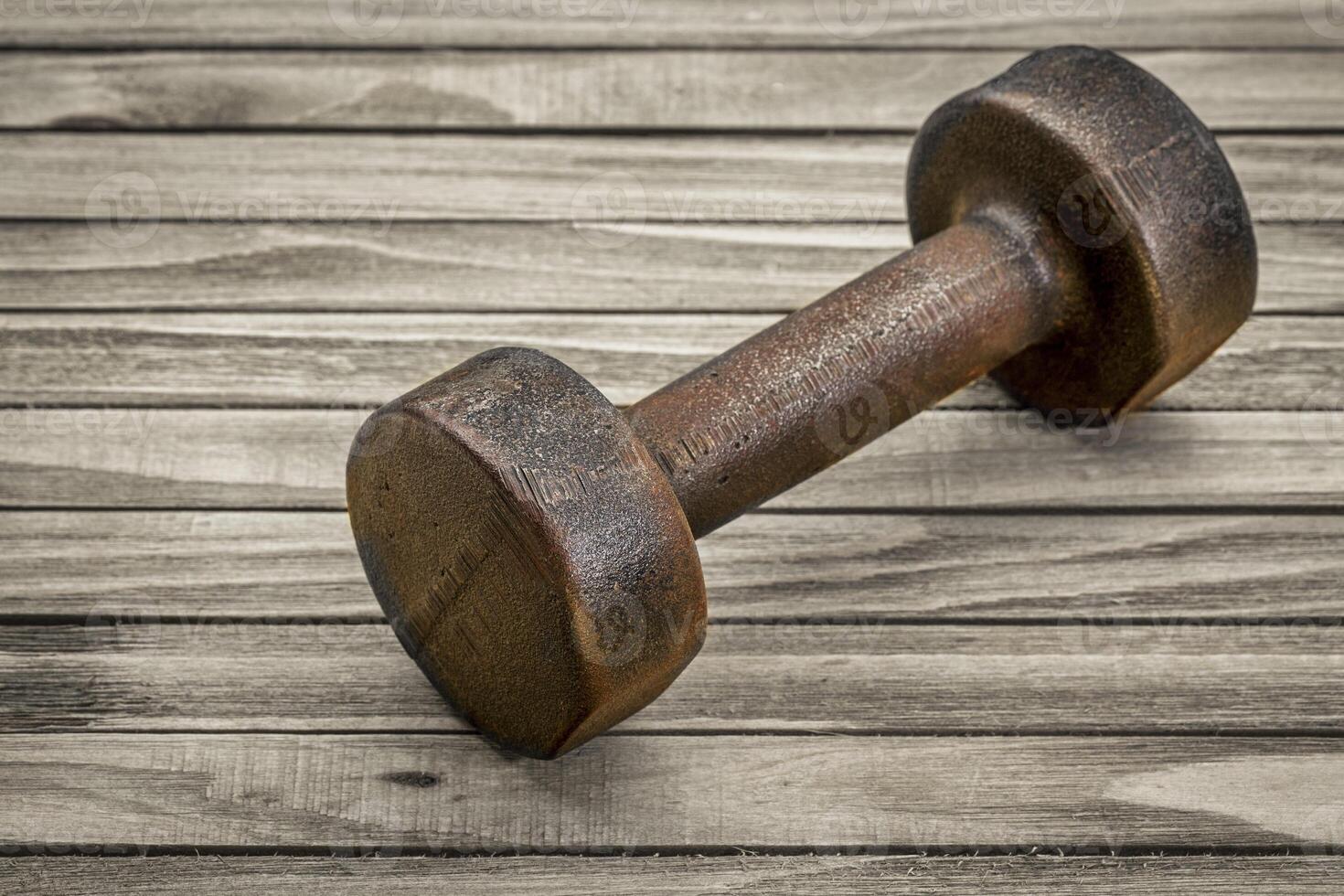 vintage iron dumbbell photo